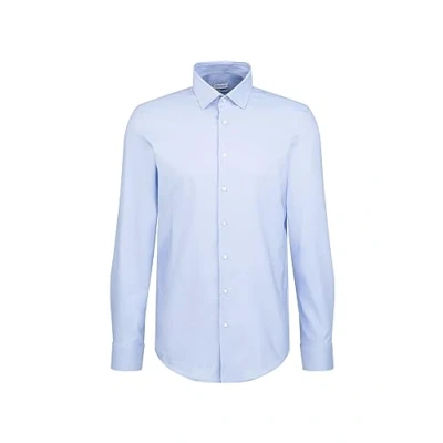 Abbildung von SEIDENSTICKER Slim Performance Hemd Langarm Haifischkragen Twill hellblau Gr. 36