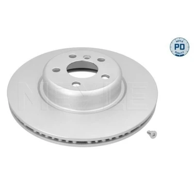 Abbildung von MEYLE Bremsscheibe BMW: 5 Touring, Limousine, X3 Vorderachse 24mm 112mm Belüftet Zink Lamellen beschichtet hochgekohlt mit Schrauben 34116860907