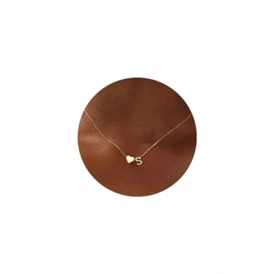 Abbildung von TINGN Gold Kette mit Buchstaben Damen, 14K Vergoldete Herz S Goldkette Damen Initiale Halskette Namenskette Geschenke für Frauen Mädchen Schmuck