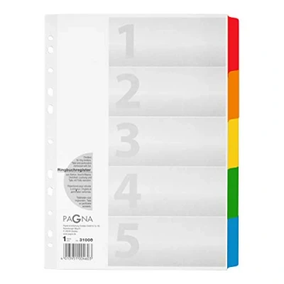 Abbildung von Pagna Register A4 5 teilig Mylar Karton