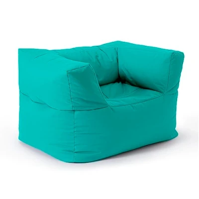 Abbildung von Lumaland Sitzsack Lounge Modular Sessel Einfach erweiterbares &amp; leichtes Sofa Waschbare Wasserfeste Sitzmöbel für Innenräume Garten Indoor Outdoor Sitz Garnitur 96x72x70 cm [Türkis]