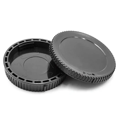 Abbildung von vhbw Objektivdeckel Set Ersatz für Nikon BF N1, LF N1 Kamera Rück und Gehäusedeckel, Schwarz