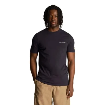 Abbildung von Lyle &amp; Scott Besticktes Herren T Shirt, Größe M, Dunkelblau, marineblau, M