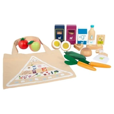 Abbildung von Kleine Fußholz Playetts vegetarisches Essen. 17dlg.