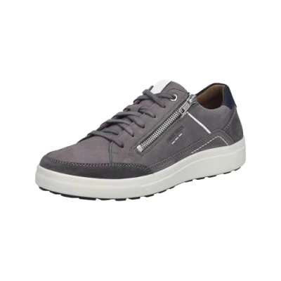 Abbildung von Josef Seibel Herren Low Top Sneaker Maddox 07,Weite G (Normal),Wechselfußbett,straßenschuhe,Strassenschuhe,Asphalt Multi,43 EU