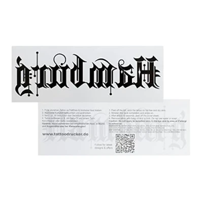 Abbildung von 2 x Hamburg Tattoo Schriftzug in schwarz Temporary Haut (2)