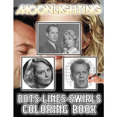 Abbildung von Moonlighting Dots Lines Swirls Coloring Book: Creative Activity Diagonal Books For Adults, Teenagers