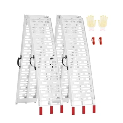 Abbildung von VEVOR 2 x Aluminium Rampen Hochleistungs Laderampen mit Griffen 2285mm für ATV