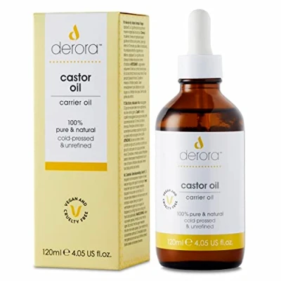 Abbildung von Derora Rizinusöl, Pflegt und beruhigt Haut, Haare Nägel, Reich an Antioxidantien Vitamin E, Omega 6 &amp; 9, Kaltgepresst unraffiniert, Für alle Hauttypen (120ml)