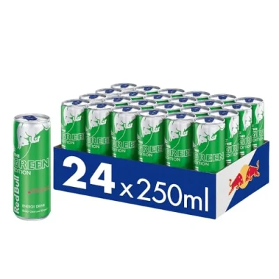 Abbildung von Red Bull Energy Drink Green Edition 24er Palette Dosen Getränke mit Kaktusfrucht Geschmack, EINWEG (24 x 250 ml)