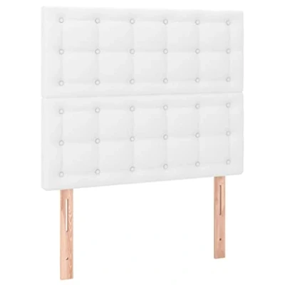 Abbildung von vidaXL Kopfteil Kopfteile 2 Stk. Weiß 90x5x78/88 cm Kunstleder, (1 St)