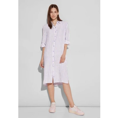 Abbildung von Street One Gestreiftes Blusenkleid, Damen, Größe: 40, Lila