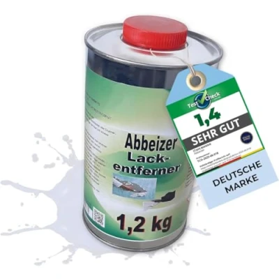 Abbildung von STAHLMANN ® Abbeizer 1,2 Kilo für Holz, Lack, Metall Lackentferner, Lackreiniger, Graffiti Entferner Profi Lack Holz &amp; Metalloberflächen
