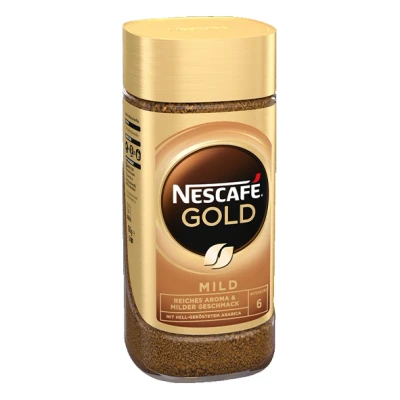 Abbildung von NESCAFÉ GOLD Mild, löslicher Bohnenkaffee, Instant Kaffee aus erlesenen Kaffeebohnen, koffeinhaltig, 1er Pack (1 x 100g)