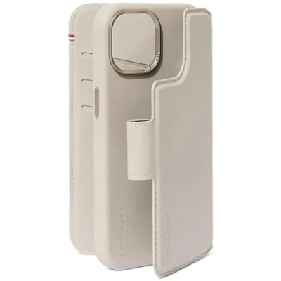 Abbildung von Apple iPhone 15 Plus Hülle Echtleder Decoded Klapphülle/2 in 1 Case Handyhülle Beige