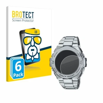 Abbildung von BROTECT Schutzglas für Casio G Shock GST B500D 1A (6 Stück) Schutzfolie Panzer Folie Glas [Extrem Kratzfest 9H, Anti Fingerprint, Ultra Transparent]