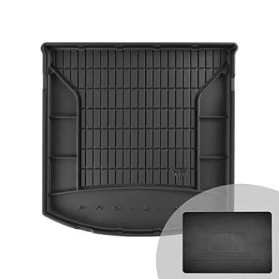 Abbildung von FROGUM ProLine 3D Gummimatte Exklusive Auto Kofferraummatte Kofferraumwanne für Volkswagen Touran I 2003 2010 Bequemer Organiser Die höchsten Kanten