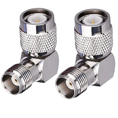 Abbildung von TUOLNK 2er Pack TNC Stecker auf Buchse, rechtwinkliger 90 Grad Koax Adapter L HF Antennen Koaxialadapter
