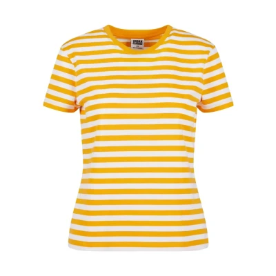 Abbildung von Urban Classics Regular Striped TEE Tshirt print, Damen, Größe: 3XL, White magicmango