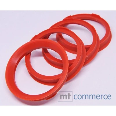 Abbildung von 4X Zentrierringe 67,0 x 57,1 mm rot Felgen Ringe Made in Germany