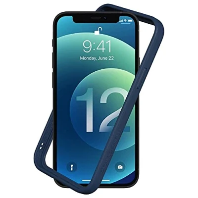 Abbildung von RhinoShield Bumper Case kompatibel mit [iPhone 12/12 Pro] CrashGuard NX Stoßdämpfende Schutzhülle im schlanken Design 3.5 Meter Fallschutz Marineblau
