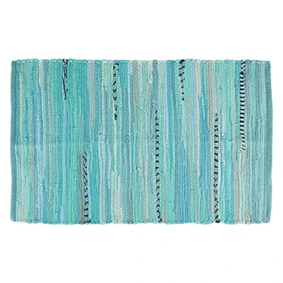 Abbildung von DII Chindi Home Collection Flickenteppich, handgewebt, Mehrfarbig, 50 x 80 cm, Aqua