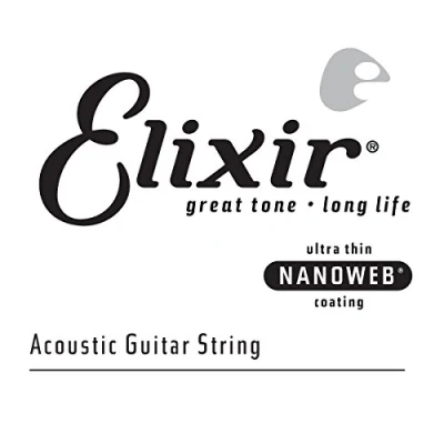 Abbildung von Elixir® Saiten 80/20 Bronze Akustikgitarre Einzelsaite mit NANOWEB® Beschichtung (.059)