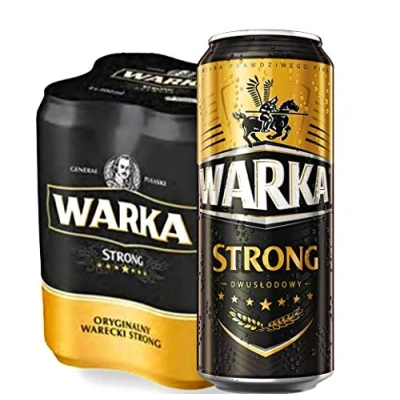 Abbildung von Große Dose 500ml! Warka Strong Bier aus Polen 12 Dosen im Paket, Piwo