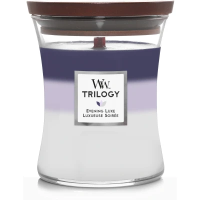 Abbildung von WoodWick Duftkerze Medium Trilogy Evening Luxe 11 cm / ø 10