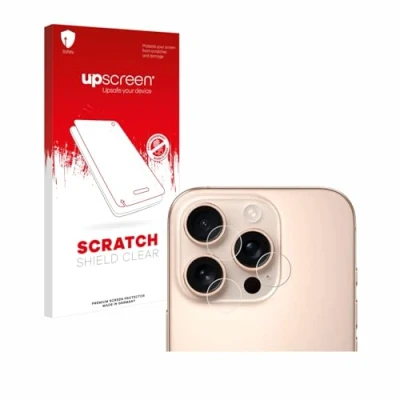 Abbildung von upscreen Schutzfolie für Apple iPhone 16 Pro (NUR Kameraschutz) Kristall klar, Kratzschutz, Anti Fingerprint