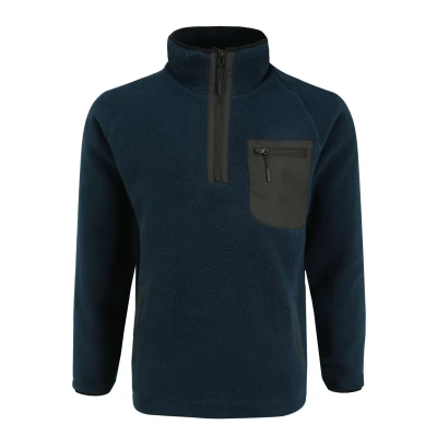 Abbildung von Indicode Jeans Trout Fleecepullover, Herren, Größe: Medium, Navy