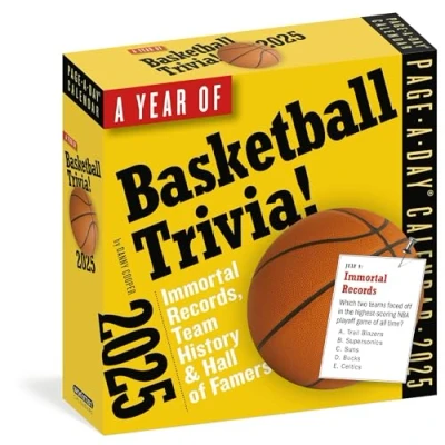 Abbildung von A Year of Basketball Trivia Page Day® Calendar 2025: Immortal Records, Team History &amp; Hall Famers