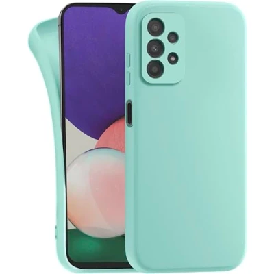 Abbildung von MyGadget Hülle für Samsung Galaxy A23 5G robuste Silikon Schutzhülle TPU Case Slim Silikonhülle Back Cover Kratzfest Handyhülle Matt Mint