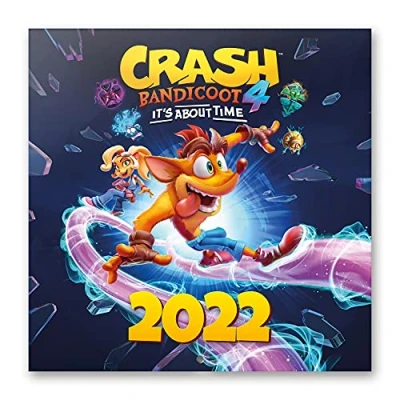Abbildung von Grupo Erik Crash Bandicoot Kalender 2022 Wandkalender Groß für 12 Monate mit Geschenk Poster, CP22083, Gelb Blau