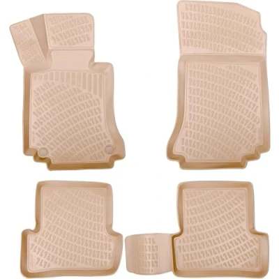 Abbildung von ELMASLINE 3D Gummimatten für Skoda KODIAQ ab 2016 (BEIGE) Zubehör Fußmatten