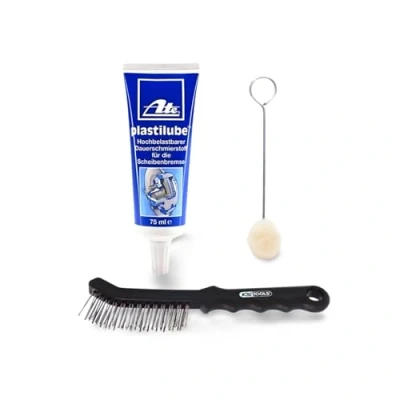 Abbildung von ATE Premium Bremsen Schmierstoff Set mit KS Tools Drahtbürste &amp; Woll Applikatorpinsel Perfekte Pflege für Bremssysteme