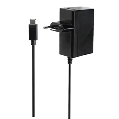 Abbildung von Konix Mythics 5 V Netzladegerät mit Typ C Kabel für Nintendo Switch, Switch Lite und OLED Konsolen 1,5 m Schwarz