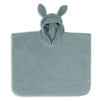 Abbildung von Jollein Badeponcho Kinder 1 4 Jahre Terry, Sea Green 100% Baumwolle Frottee OEKO TEX Zertifiziert Mit Kapuze Ohren für Mädchen und Jungen