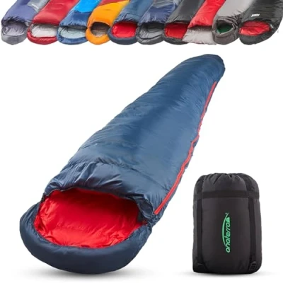 Abbildung von anaterra Mumienschlafsack Schlafsack Deckenschlafsack Camping Winterschlafsack