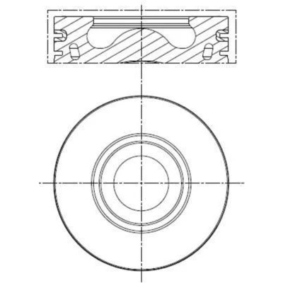 Abbildung von MAHLE ORIGINAL 013 PI 00136 000 Kolben 86 mit Kolbenringträger, Kühlkanal FORD: Transit Mk6 Kastenwagen, V363 Bus