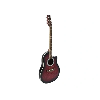 Abbildung von DIMAVERY RB 300 Rounded back, rot Akustische Gitarre mit Piezo Tonabnehmer