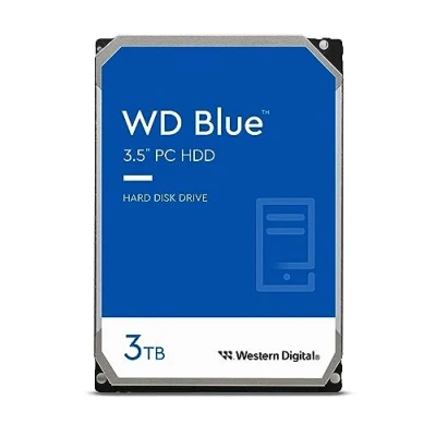 Abbildung von Western Digital WD Blue 3TB Interne Festplatte WD30EZAX 3,5 Zoll HDD SATA 6Gb/s, 5400RPM, 256MB Cache (Generalüberholt)