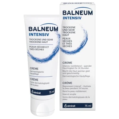 Abbildung von Balneum intensiv Creme, für trockene, sehr trockene und gereizte Haut, rückfettend feuchtigkeitsspendend, hoher Lipidgehalt, mit dermatologisch ausgewählten Inhaltsstoffen, 75 ml