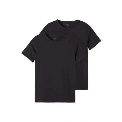 Abbildung von Name it NKMT SLIM 2PACK Tshirt basic für Kinder, Größe: 116, Black