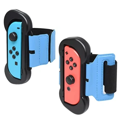 Abbildung von FYOUNG Armband für Just Dance 2025 2024 2023 2022 2021, 2 Pack Verstellbare Elastische Armbänder Zumba Kompatibel mit Nintendo Switch/Switch OLED Schwarz