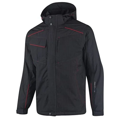 Abbildung von Lee Cooper Arbeitskleidung Herren Arbeitsschutzjacke, wasserdicht, winddicht, atmungsaktiv, LCJKT445, schwarz, Größe XXL