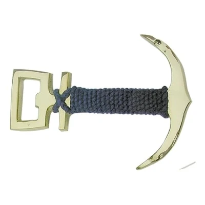 Abbildung von Sea Club Flaschenöffner Anker Kapselheber Messing &amp; Tau H=11cm maritime Deko
