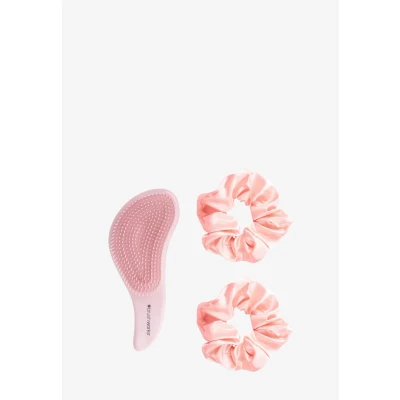 Abbildung von Brushworks Detangling Brush AND Scrunchie SET Haarset, Damen, Größe: One Size, Pink &amp; white