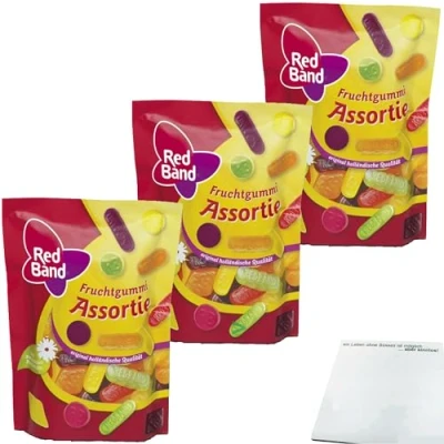 Abbildung von Red Band Fruchtgummi Assortie 3er Pack (3x200g Beutel) + usy Block