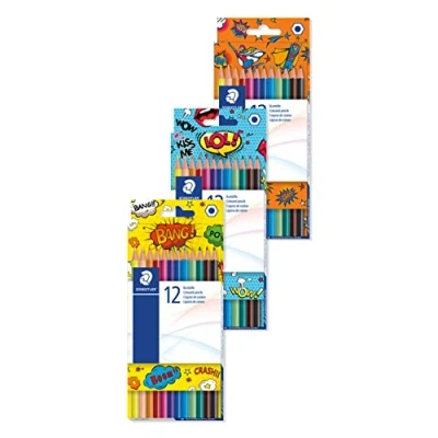 Abbildung von Farbstift Comic sechseckig, 3 mm, Kartonetui mit 12 Farben
